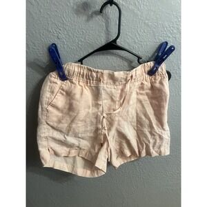 Company Ellen Tracy Shorts  100% Linen  Size Small Drawstring Waist Peach Color‎